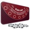 iEsstros 70" x 35" Blackjack Mat Blackjack Table Top Mat 21 Black Jack Mat for Casino Table Rubber Poker Mat with Storage Bag 6 Coasters for Casino Games -Red view 1
