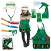 Kids Gardening Set 7Pcs/Set Educational Toddler Gardening Includes Apron Sprayer Gloves Hat Rake Shovels Kids Tool for Home Cosplay Present for Home view 2