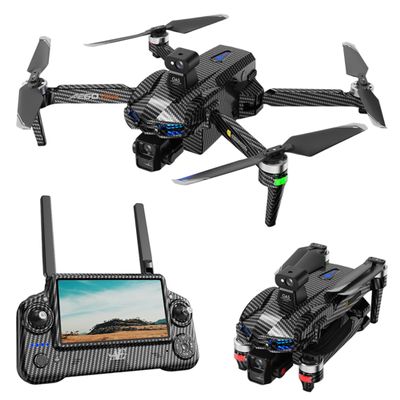 4K GPS Camera Drone for Adults with Touchscreen Controller, 3-Axis Gimbal Stabilization, Intelligent Obstacle Avoidance, Auto Return Home, Long-Range Carbon Fiber Professional Quadcopter with HD Live Video & Precision Flight Control