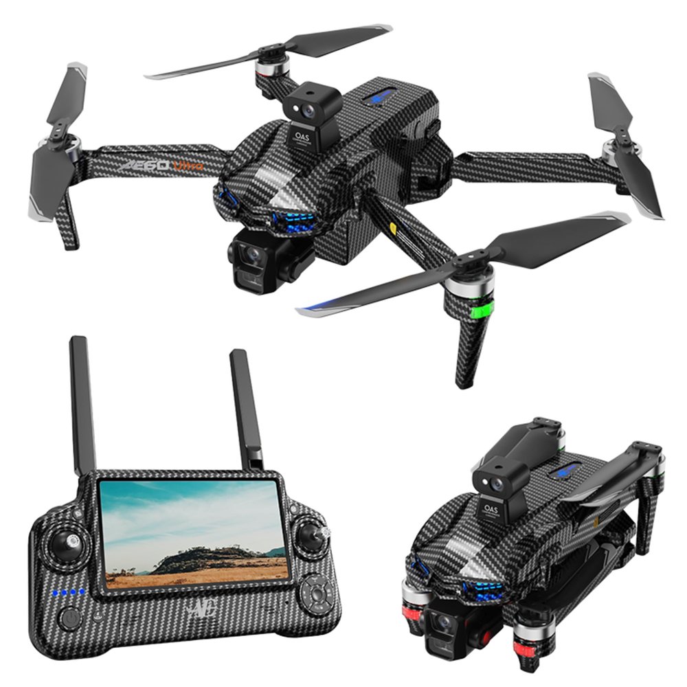 4K GPS Camera Drone for Adults with Touchscreen Controller, 3-Axis Gimbal Stabilization, Intelligent Obstacle Avoidance, Auto Return Home, Long-Range Carbon Fiber Professional Quadcopter with HD Live Video & Precision Flight Control