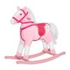 lafengyan Classic Wooden Rocking Horse with Smooth Rocking Motion and Soft Upholstered Seat for Gentle Indoor Recreation view 1