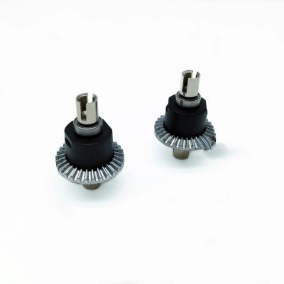2pcs Metal Front and Rear Differential Set (Part No. 144001-1309), Original Driveline Upgrade Accessories for Wl 144001 144002 144010 124016 124017 124018 124019 1/12 1/14 RC Car (Black)