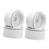 1.9" RC Wheel Rims (4Pcs) Replacement for 1:10 1:12 Scale Crawling Cars - Professional Aluminum Spoke Hubs- White view 1