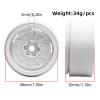 1.9" RC Wheel Rims (4Pcs) Replacement for 1:10 1:12 Scale Crawling Cars - Professional Aluminum Spoke Hubs- White view 3