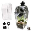 Jumping Spider Enclosure Jumping Spider Enclosure Kit Desktop Habitat Small Reptile Glass Terrarium Insect Accessory Set with Water Container Hiding Area(Black) view 1