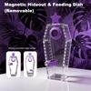 Jumping Spider Enclosure Jumping Spider Enclosure Kit Desktop Habitat Small Reptile Glass Terrarium Insect Accessory Set with Water Container Hiding Area(Black) view 3