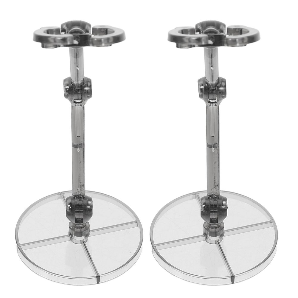 CIYODO 2pcs 6-inch Model Display Stand for Action Figures and Dolls, Black Model Holder Base for Collectors and Enthusiasts