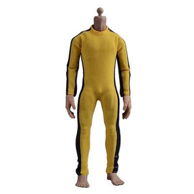 1/12 Male Soldier Clothes Jumpsuit Bodysuit Model 6'' Action Figure (A Yellow)
