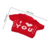 FRCOLOR Bear Sweater Doll Clothes 30cm Plush Outfit Red Cotton Hoodie for Stuffed Animals and Plush Bear Holiday Dress-up Accessories view 2
