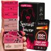 NEW DRAWINGS EDITION - 54 PINK BLOCKS - Spiciest Tower Stacking Wooden Block Game for Adults - Couple Dare Questions - Relationships - Funny Challenges - Date Night Couples Games - Valentine's Day view 1