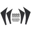 4pcs Front Bumper Lip Splitter Fins Canards Car Body Spoiler Carbon Fiber Optional Premium ABS Plastic Decoration for Most Car Racing Upgrade (Black) view 1