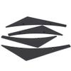 4pcs Front Bumper Lip Splitter Fins Canards Car Body Spoiler Carbon Fiber Optional Premium ABS Plastic Decoration for Most Car Racing Upgrade (Black) view 2