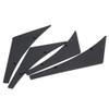 4pcs Front Bumper Lip Splitter Fins Canards Car Body Spoiler Carbon Fiber Optional Premium ABS Plastic Decoration for Most Car Racing Upgrade (Black) view 3
