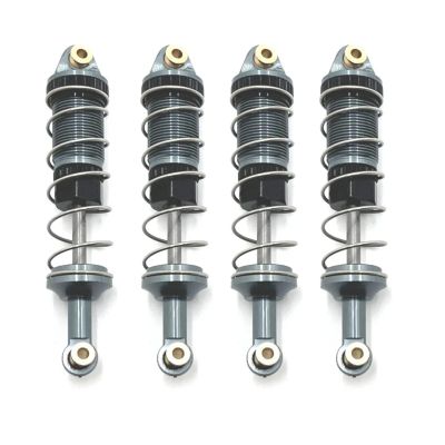 4pcs 74mm Metal Hydraulic Shock Absorber Set, Adjustable Suspension Dampers for MN Model MN128 MN86 MN86S G500 1/12 RC Car, Professional Hobbyist Upgrade Parts (Titanium)