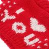 HANABASS Bear Doll Clothes Red Letter Knit Sweater Hoodie 30cm Plush Stuffed Animal Outfit Winter Coat Costume for Collectors view 3