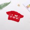 HANABASS Bear Doll Clothes Red Letter Knit Sweater Hoodie 30cm Plush Stuffed Animal Outfit Winter Coat Costume for Collectors view 4