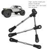 Aumotop Durable Metal RC Steering Linkage Pull Rod Set for 1/10 RC Offroad Car, Adjustable Rear Upper Link, 4pcs Steering Rod Bundle, Easy to Install view 3