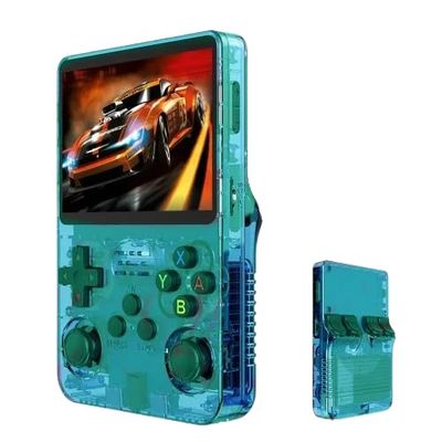64GB/128GB Open Source R36S Video Game Console Linux System 3.5 Inch IPS Screen Orange Portable Pocket Video Player with Bag - 128G Green