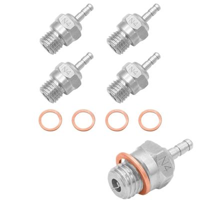 4pcs Hot Glow Plug N4 Spark Nitro Engine Parts Replace OS for Traxxas Kyosho HSP HPI Redcat 1/8 1/10 RC Car Truck