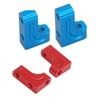 2Pcs Metal Servo Mount Servo Fixed Bracket Stand for Tamiya TT02 XV01 TB03 TT-02 XV-01 TB-03 1/10 RC Car Upgrade Parts(Red) view 2