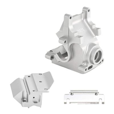Aluminum Gearbox Case Housing 7075 Compatible with 1/8 6S Talion 1/7 Infraction Limitless Mojave(Silver)