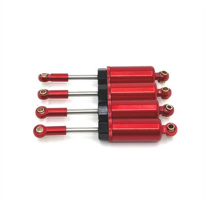 4 Pcs Upgraded Metal Hydraulic Shock Absorbers Compatible With SCY1/16 Series, C8805, Q130A, Q141, Q117 Series and Similar 1/16 Scale RC Cars(Red)