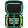Aproca Case Compatible with Leapfrog LeapPad Academy Kids Learning Tablet/Epic Academy Edition/LeapPad Ultimate, Portable Storage Bag for Accessories -Black with Green Zipper view 1