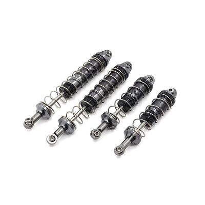 4Pcs Metal Upgrade Hydraulic Shock Absorber Set Compatible With 12428 12423 12429 12427 RC Car Models(Dark Grey)