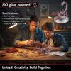 3D Metal Puzzles for Adults Scorpion, 454PCS Stainless Steel DIY Mechanical Metal Model Kits, No Glue Assembly with Movable Joints, Challenging Metal Building Kit Desk Decor Gift (Black-Glod) view 2