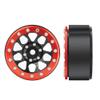 1.9 Inch Aluminum Beadlock Wheel Rims Compatible With, and Similar 1/10 Scale RC Crawler Models(Red Black 4Pcs) view 2
