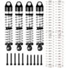 4Pcs Aluminum Oil Shock Absorber Damper Compatible With SCX24 1/24 RC Crawler Car Models Including Deadbolt C10 Bronco(48mm Black) view 1