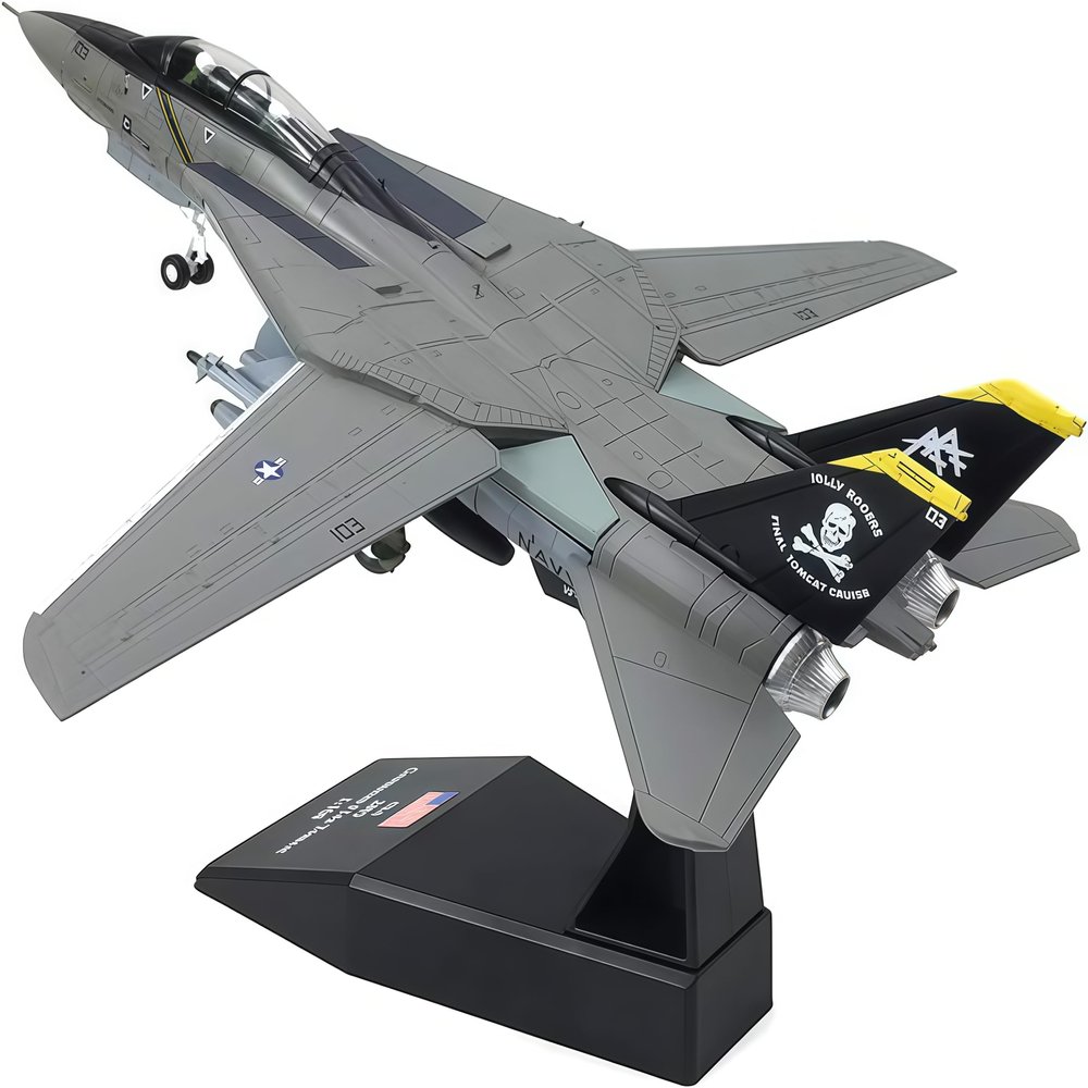 1/100 F-14 Military Fighter Metal for Diecast Model Suitable Collection and Desktop Decor Gift