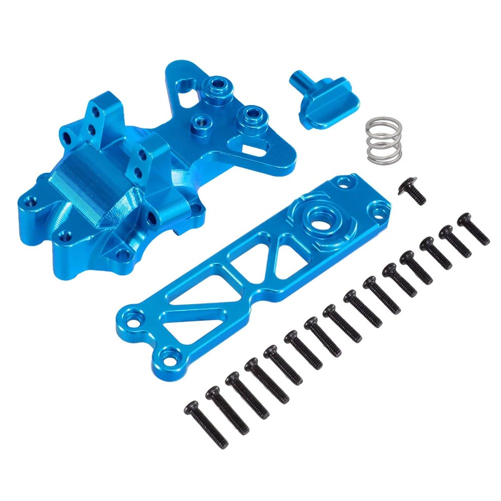 Rc Upgrades Parts For MJX For Hyper Go 16207 16208/09/10 H16 H16BM H16PLH16V3 M162 M163 Metal Front Upper Gearbox Cover Parts And Accessories(Blue)