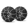 2PCS Metal Snow Chain Anti-skid Chains Compatible With 1/10 RC Crawler Cars for OD 105/114/120/130mm Tires(For 130mm Tires) view 3