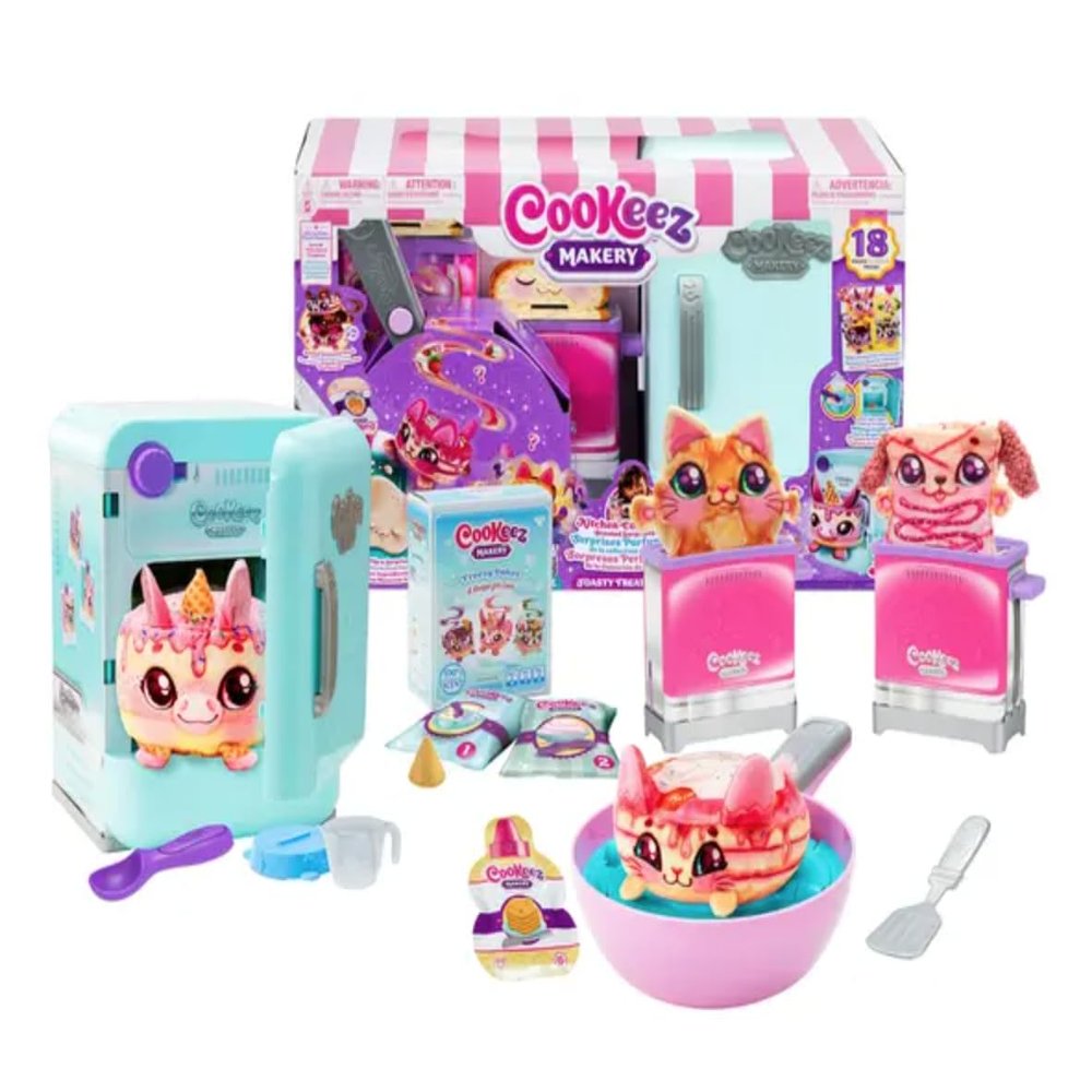 Cookeez Makery Kitchen Collection Bundle, Pancake Treatz, Toasty Treatz & Freezy Cakez Fridge Playset