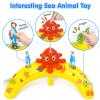 EZIGO Baby Pool Float with Canopy UPF50+ Sun Protection, Inflatable Kids Pool Floats with Ocean Animal Toys for Babies 6-36 Months, Infant Swimming Float with Adjustable Safety Seat for Boys Girls view 2
