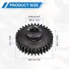 MECCANIXITY 1M 33T 40 Chrome Steel Motor Pinion Gears, 1.38" x 1.4" RC Motor Gears Fits 8mm Shaft Bore for RC Vehicles Truck Drift Remote Control Car Off-Road Crawler Parts, Black view 2