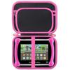 Aproca Case Compatible with Leapfrog LeapPad Academy Kids Learning Tablet/Epic Academy Edition/LeapPad Ultimate, Portable Storage Bag for Accessories -Black with Pink Zipper view 1
