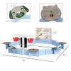 Outdoor Wooden Sandbox with Removable Cover for Sensory Play, Natural Fir Wood Construction, Easy Assembly & Drainage Design view 2