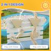 Outdoor Wooden Sandbox with Removable Cover for Sensory Play, Natural Fir Wood Construction, Easy Assembly & Drainage Design view 3