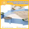 Outdoor Wooden Sandbox with Removable Cover for Sensory Play, Natural Fir Wood Construction, Easy Assembly & Drainage Design view 4