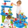 KIZONLY 5-Tier Water Table for Toddlers 1-3 3-5, Water Table for Kids with Sand Beach Toys, Water and Sand Sensory Table Beach Outdoor Birthday Gifts Toys for Kids Toddlers Age 3 4 5 6 7 8 Boys Girls view 1