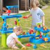 KIZONLY 5-Tier Water Table for Toddlers 1-3 3-5, Water Table for Kids with Sand Beach Toys, Water and Sand Sensory Table Beach Outdoor Birthday Gifts Toys for Kids Toddlers Age 3 4 5 6 7 8 Boys Girls view 2