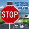30x30 Inch Solar LED Traffic Sign, Illuminated Warning Sign with Flashing Lights, Lend Stop Road Safety Sign, Durable & Weatherproof, Solar-Powered for High Visibility view 2
