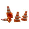 10-Pack 1/10 Scale Miniature Traffic Cones - Realistic Orange & White Construction Pylons for RC Cars, Drifting Courses, Dioramas, and Photography Props - Stackable Safety Road Markers view 1