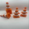 10-Pack 1/10 Scale Miniature Traffic Cones - Realistic Orange & White Construction Pylons for RC Cars, Drifting Courses, Dioramas, and Photography Props - Stackable Safety Road Markers view 4