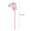 Nurnesy Plush Horse Riding Stick, Horse Stick Toy 70cm Plush and PVC Cartoon Simulated Handcrafted Hobby (Pink) view 2
