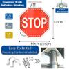 30x30 Inch Solar LED Traffic Sign, Illuminated Flashing Warning Sign Board, Lighted Lend Stop Road Sign for Increased Visibility & Safety view 4
