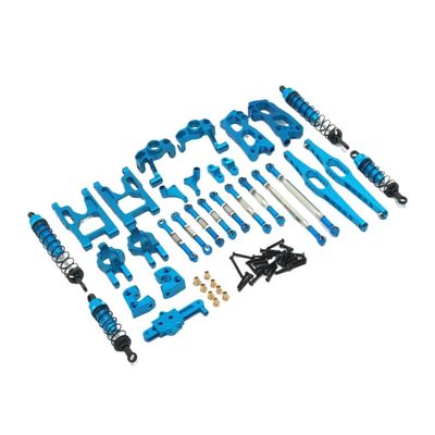 Steering Cup Swing Arm Body Rod Shock Absorber Metal Upgraded Spare Parts for 12427 12428 12423 FY-03 1/12RC Car(Blue)