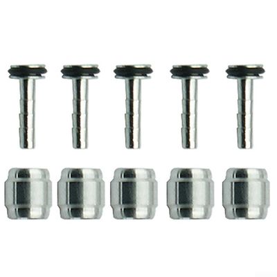 Set Metal Oil Needle Tubing with Olive Sleeve for MEGA R1 RO, Replacement Nail Olive for RX C1T1, Fuel System Fitting